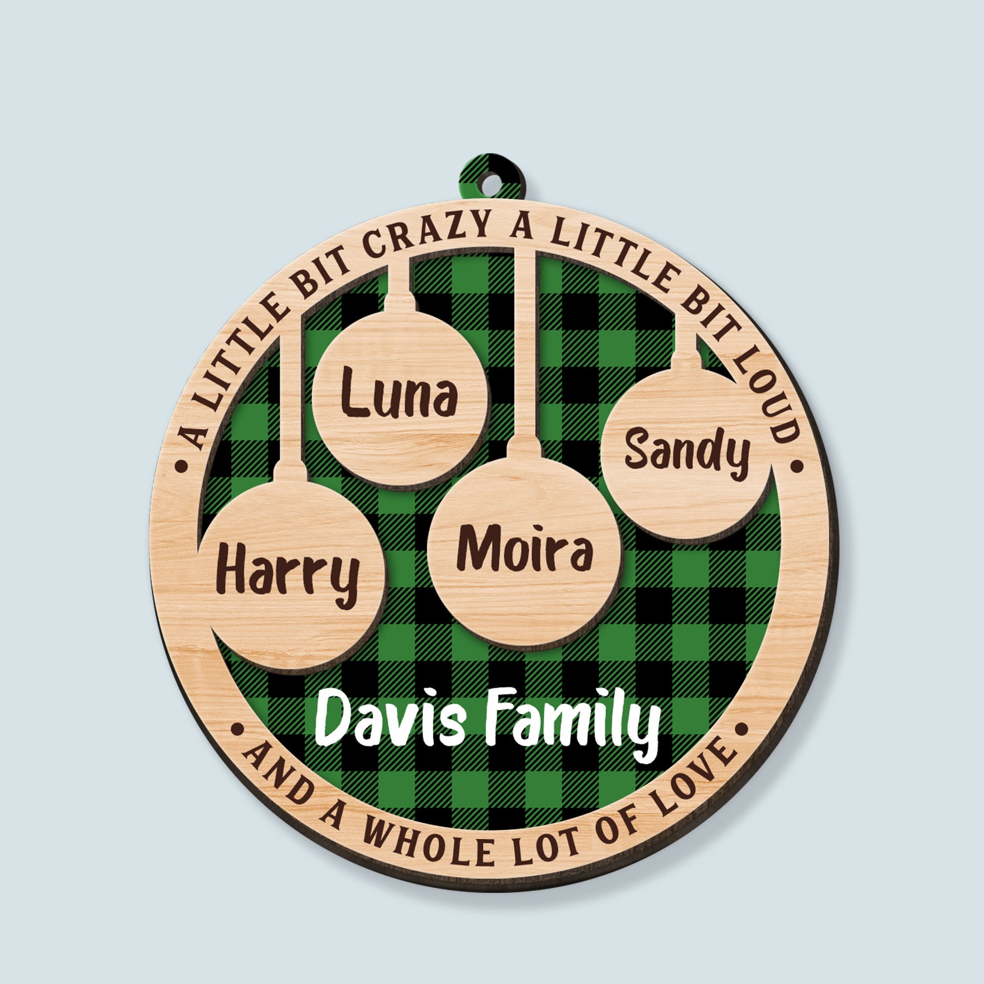 Whole Lot Of Love - Personalized 2 Layers Wooden Ornament - Christmas Gift For Family Members