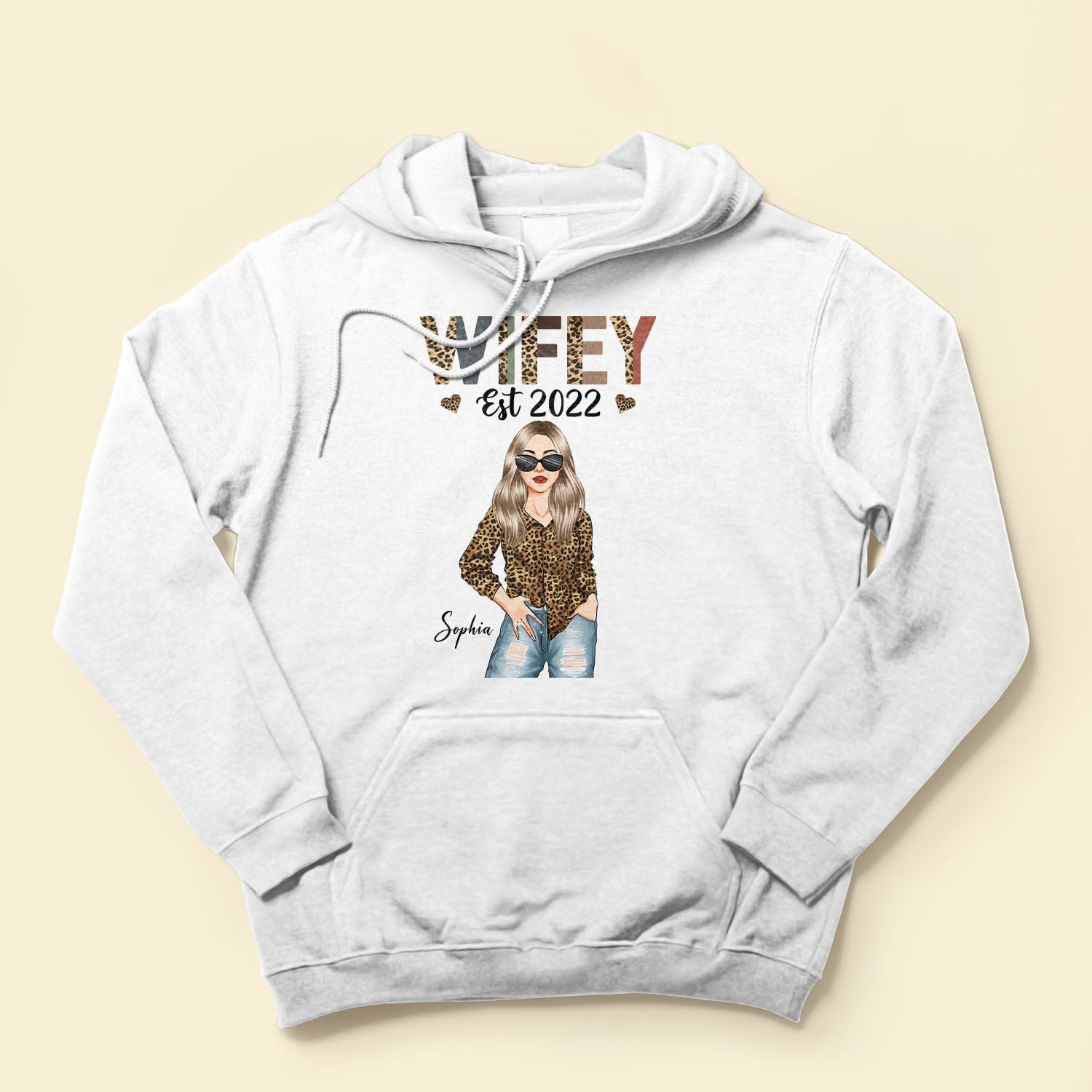 Wifey Est. (Year) - Personalized Shirt - Anniversary Gift For Wife, Girlfriend, Fianc??