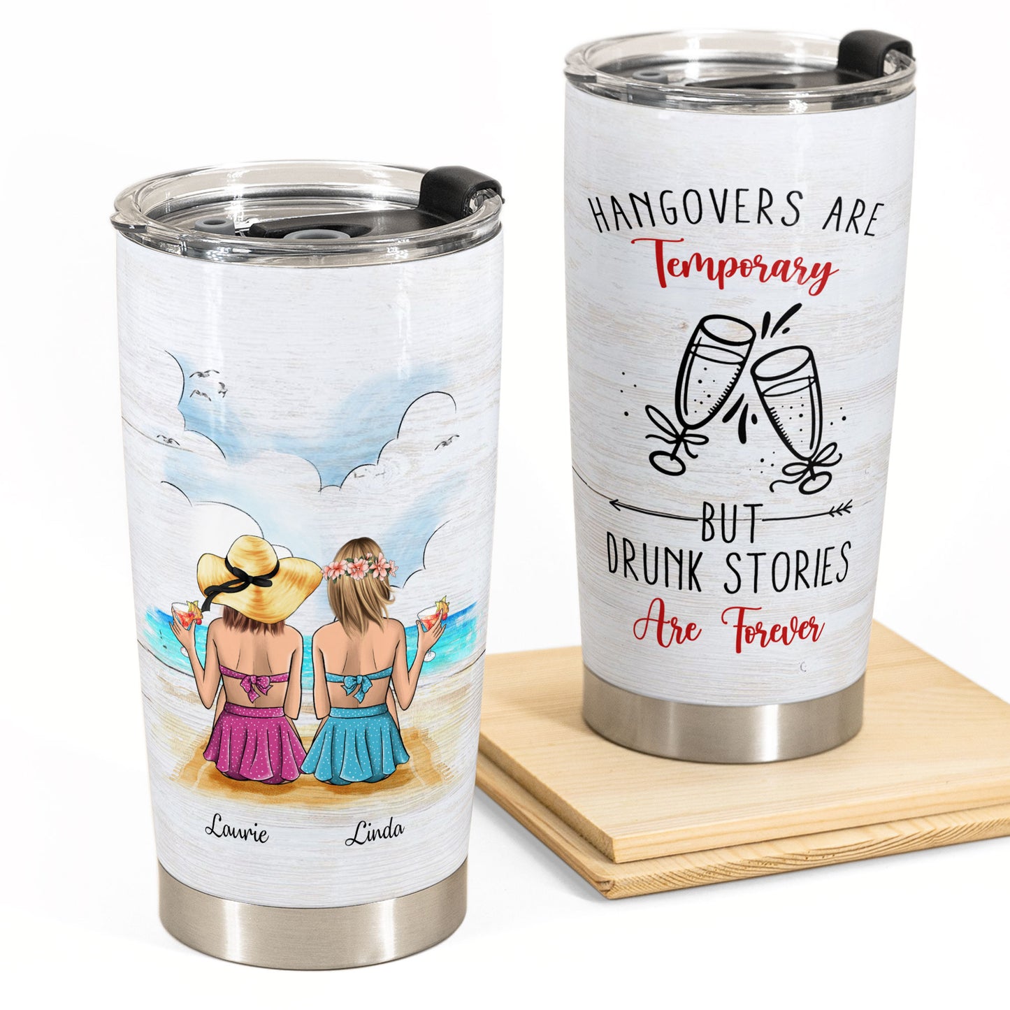 Wine Drinking Team - Personalized Tumbler Cup - Gift For Friends