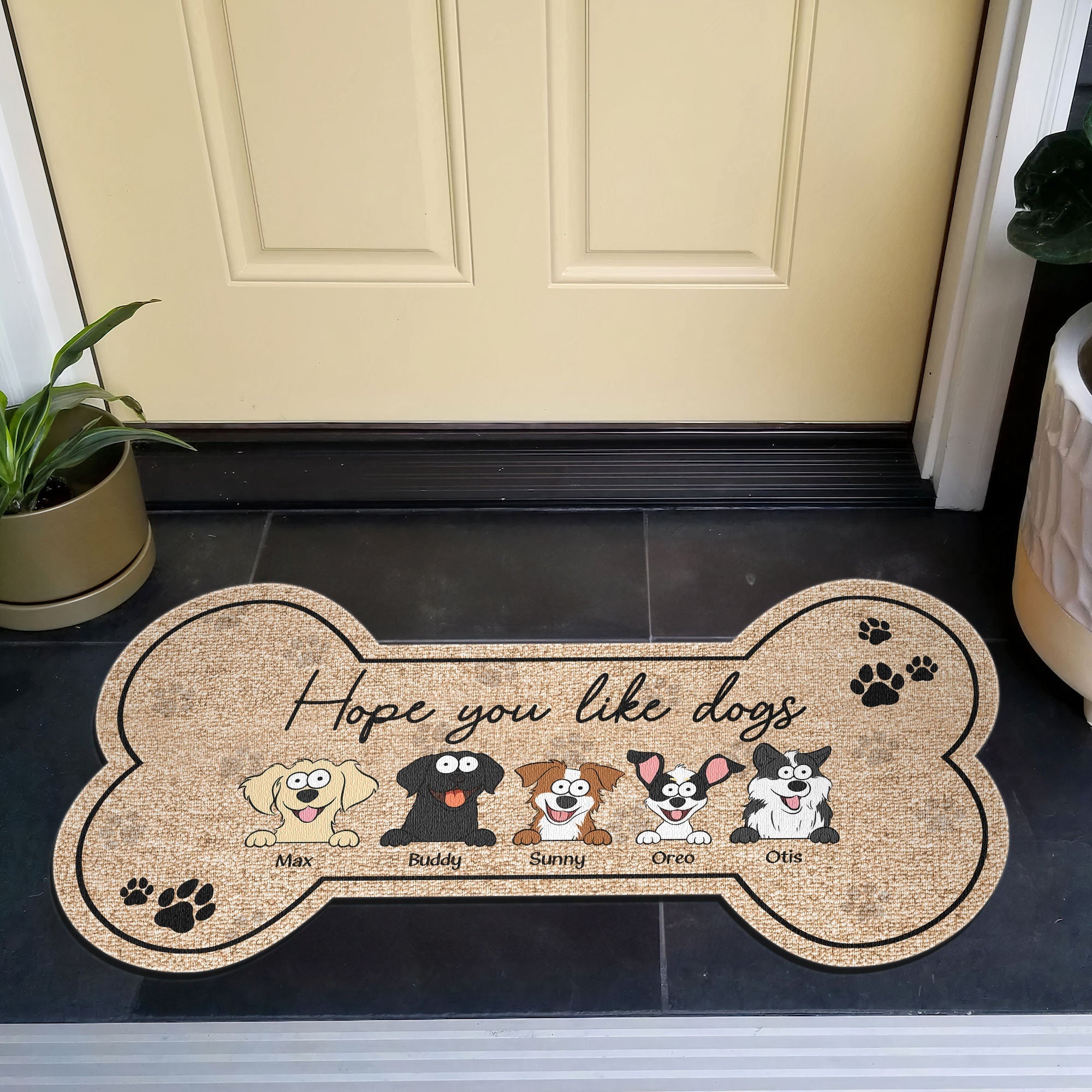 Wipe You Paws - Personalized Custom Shaped Doormat