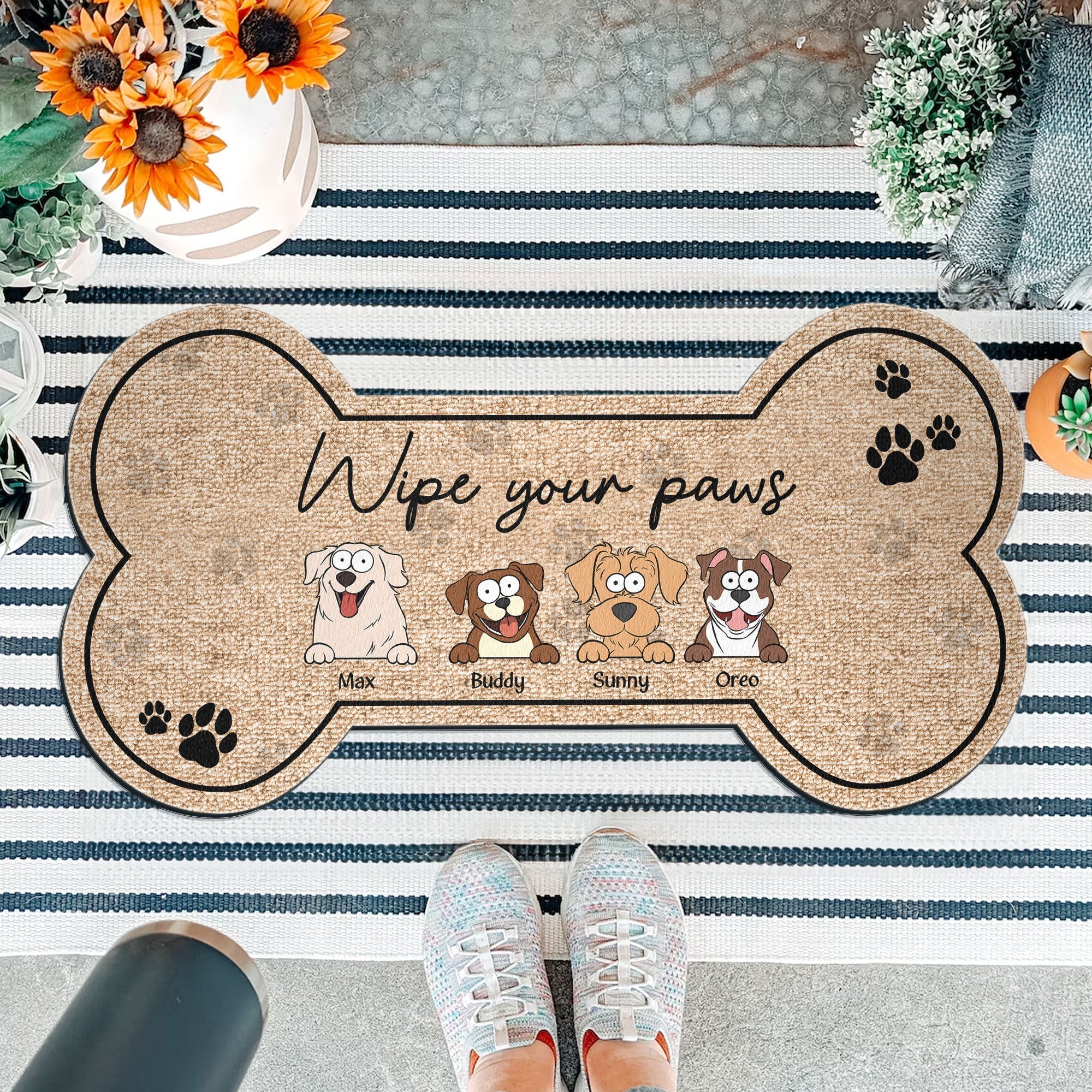 Wipe You Paws - Personalized Custom Shaped Doormat