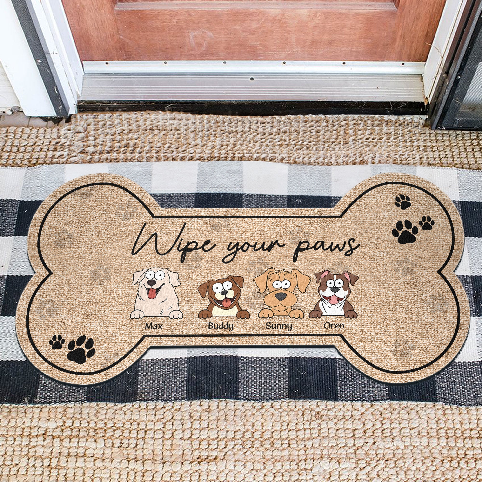 Wipe You Paws - Personalized Custom Shaped Doormat