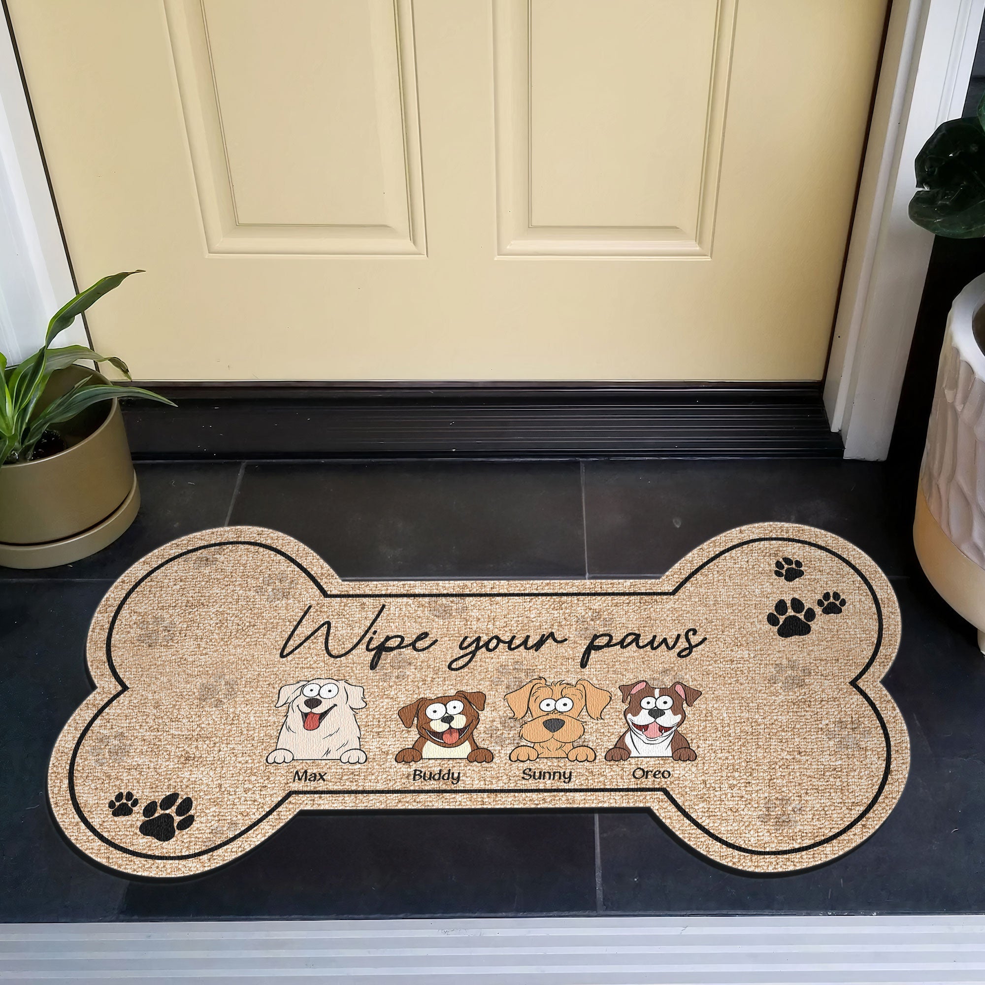 Wipe You Paws - Personalized Custom Shaped Doormat