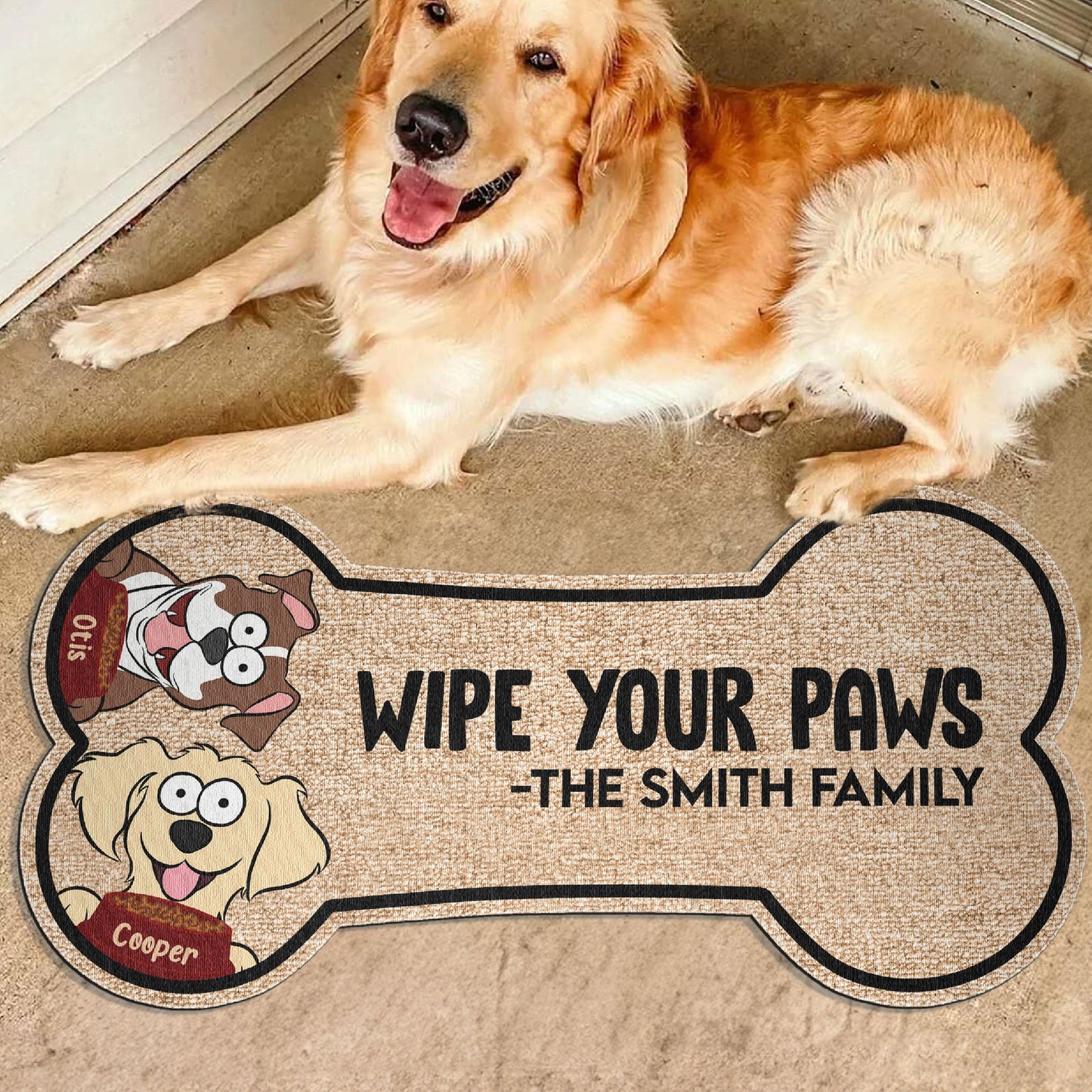 Wipe Your Paws - Personalized Custom Shaped Doormat