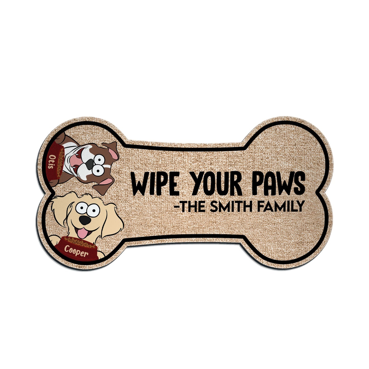 Wipe Your Paws - Personalized Custom Shaped Doormat