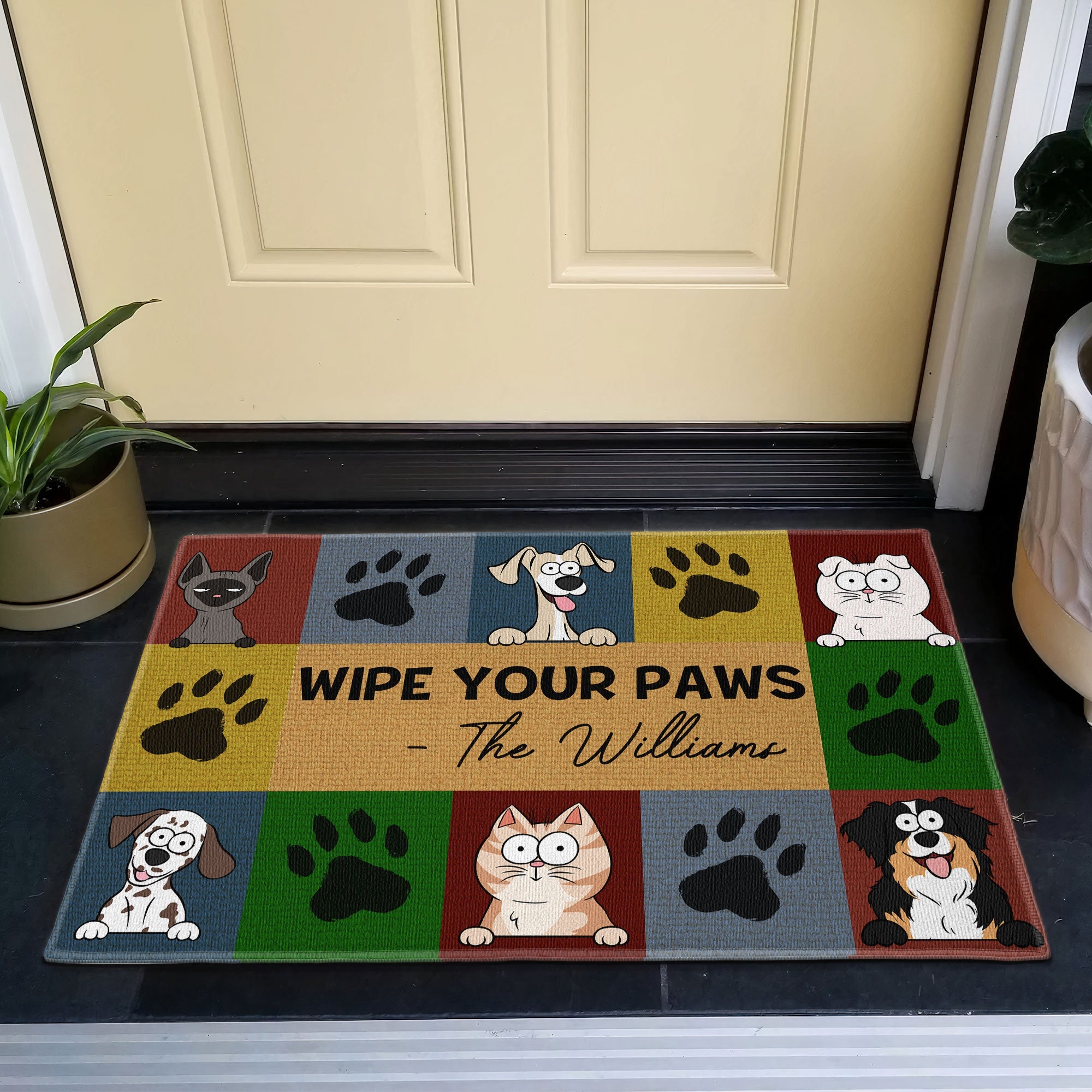 Wipe Your Paws - Personalized Doormat