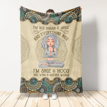 Wish A Mufuka Would - Personalized Blanket - Birthday Gift For Yoga Lover