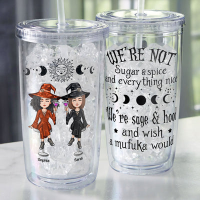 Witch Friends - Personalized Acrylic Tumbler With Straw