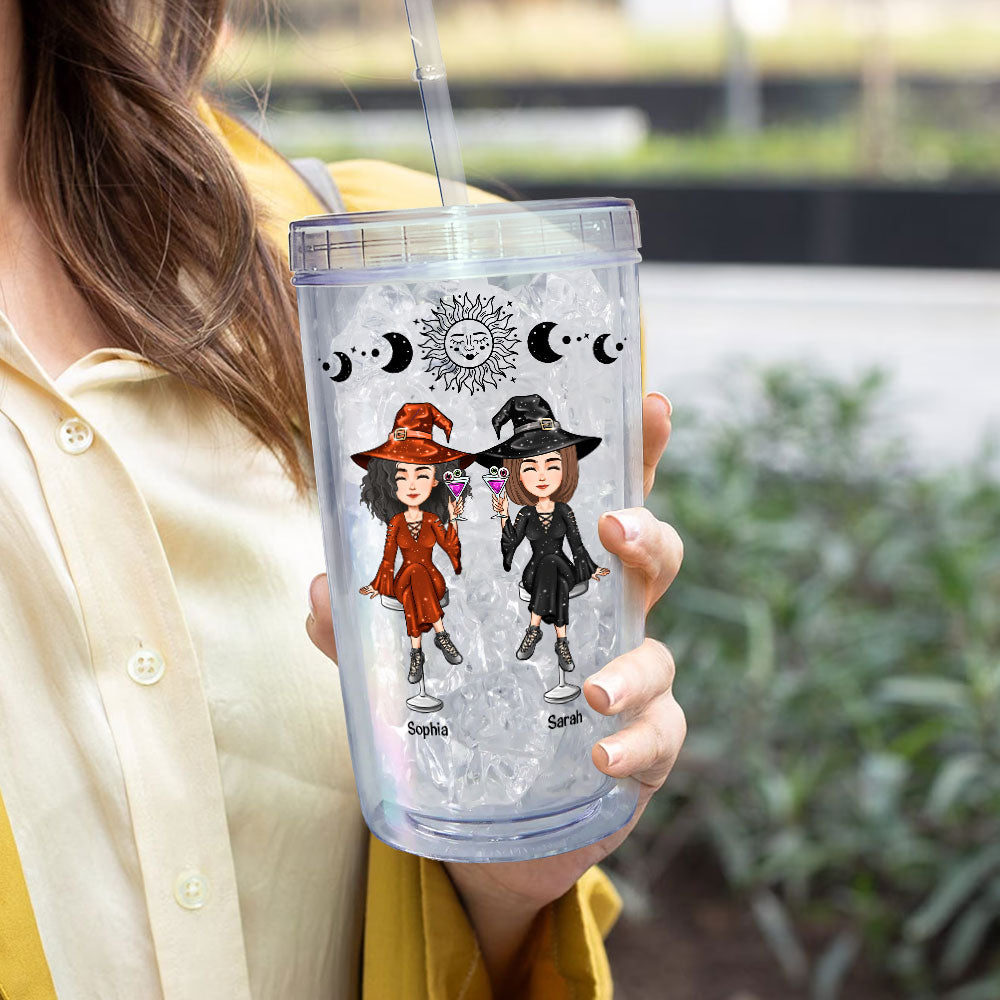 Witch Friends - Personalized Acrylic Insulated Tumbler With Straw