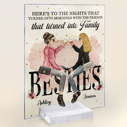 With The Friends That Turned Into Family - Personalized Acrylic Plaque