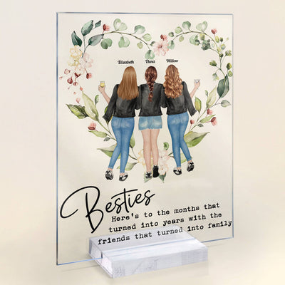 With The Friends That Turned Into Family - Personalized Acrylic Plaque