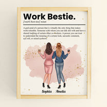 Work Bestie Definition, Personalized Poster, Funny Gift, Coworker Leaving Gift For Friends, Coworkers