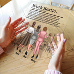 Work Bestie Whom We Can Talk - Personalized Acrylic Plaque - Birthday Gift For Colleagues, Employes, Work Friends