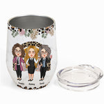 Work Besties  - Personalized Wine Tumbler - Christmas, Birthday, Leaving Gift For Colleagues, Coworkers, Work Friends