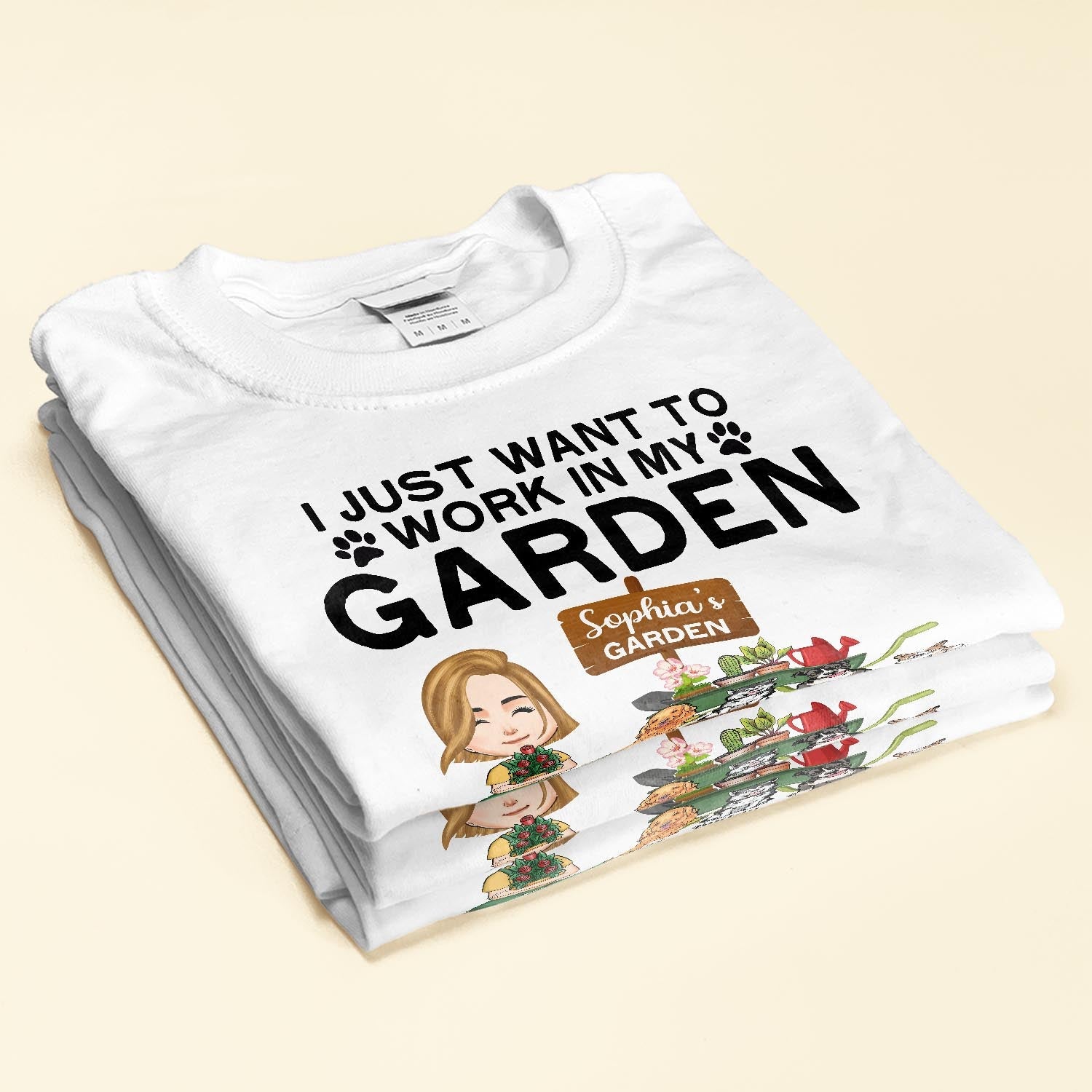 Work In My Garden And Hang Out With My Dogs - Personalized Shirt
