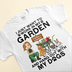 Work In My Garden And Hang Out With My Dogs - Personalized Shirt