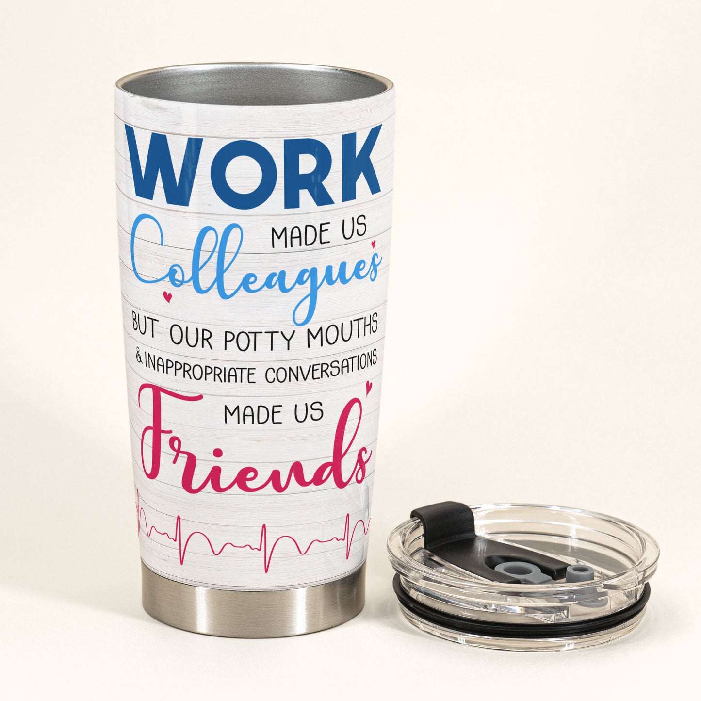 Work Made Us Colleagues - Personalized Tumbler Cup - Birthday Gift For Nursing Colleagues - Cute Chibi Nurse