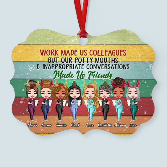 It's Not Where You Work - Personalized Aluminum Ornament - Christmas Gift For Colleagues