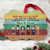 Work Made Us Colleagues - Personalized Aluminum Ornament - Christmas Gift For Colleagues