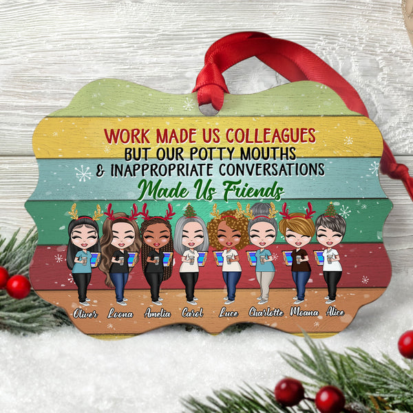 Our Potty Mouths Made Us Friends - Personalized Aluminum Ornament - Ch ...