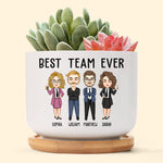 Work Would Succ Without You - Personalized Ceramic Plant Pot With Tray