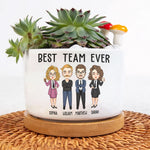 Work Would Succ Without You - Personalized Ceramic Plant Pot With Tray