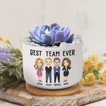 Work Would Succ Without You - Personalized Ceramic Plant Pot With Tray