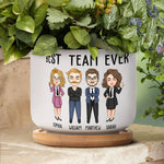 Work Would Succ Without You - Personalized Ceramic Plant Pot With Tray