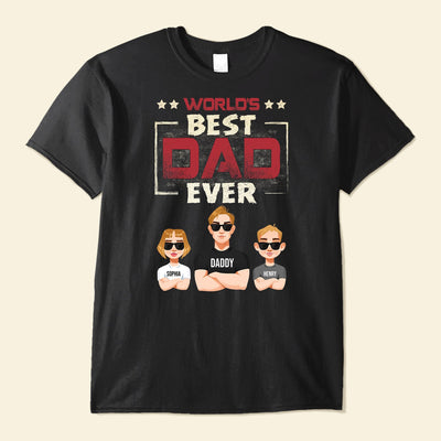 World's Best Dad Ever (Dark Version) - Personalized Shirt