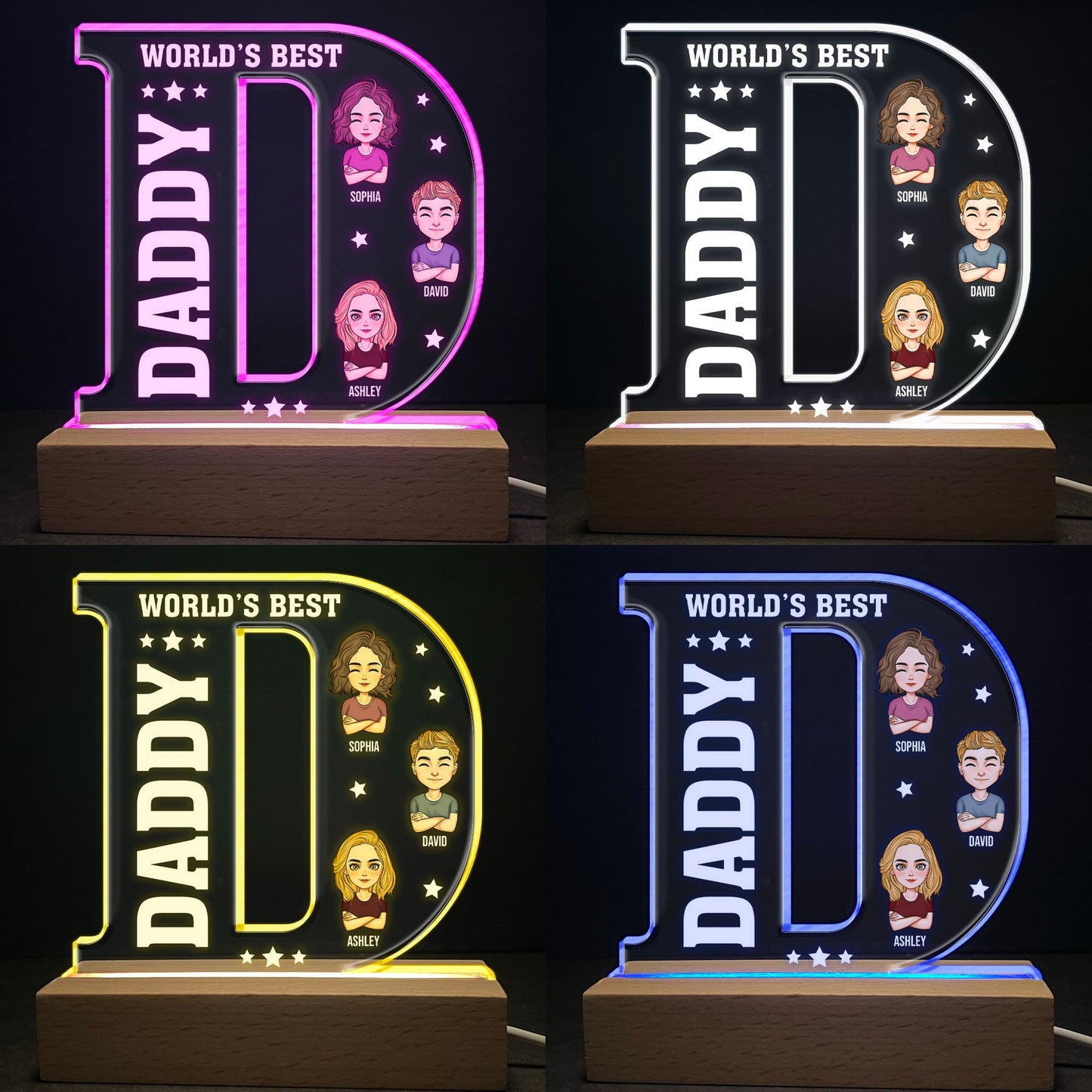 World‘s Best Dad - Personalized LED Light