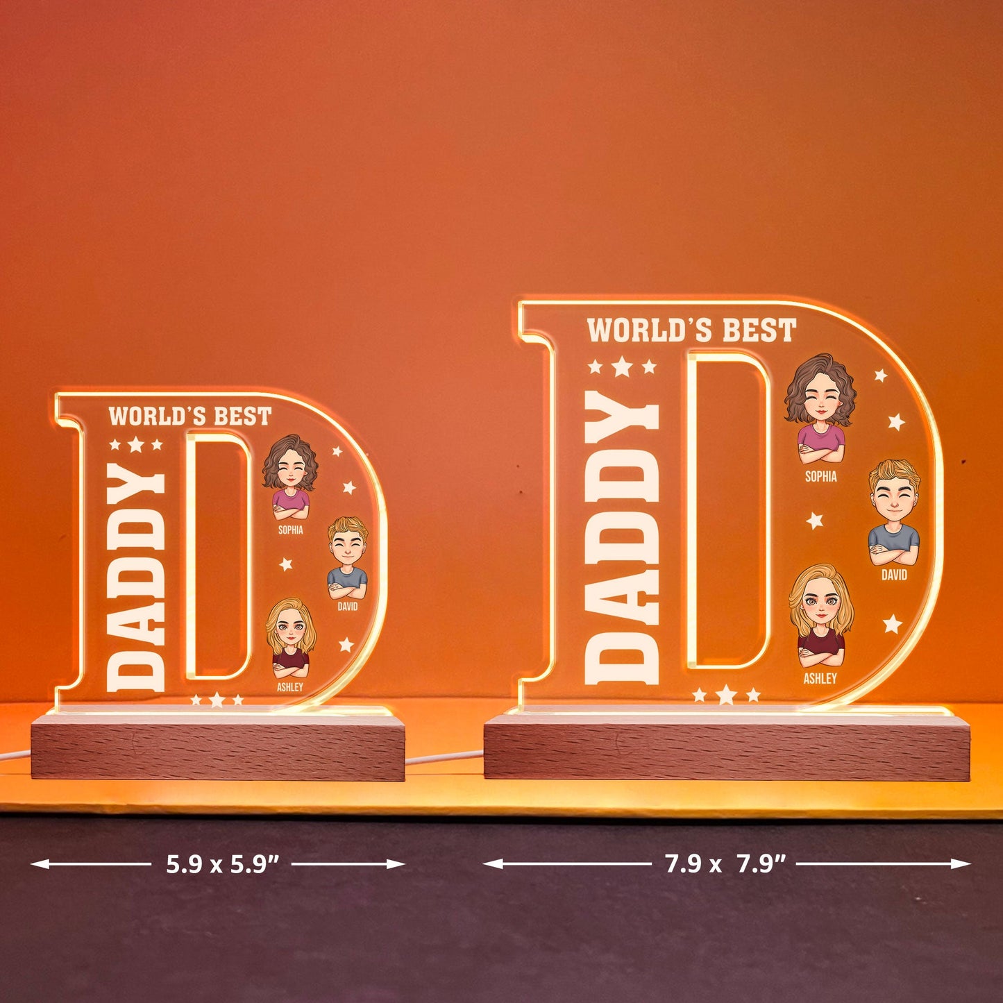 World‘s Best Dad - Personalized LED Light