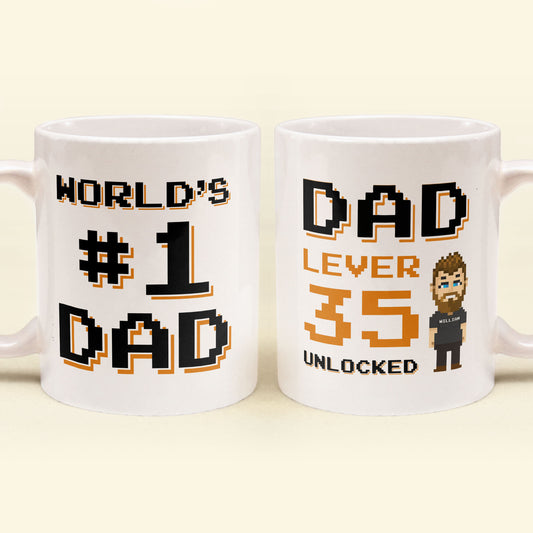 World'S #1 Dad - Personalized Mug - Father's Day, Birthday Gift For Husband, Dad, Father, Daddy, Papa