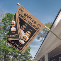 World's Okayest Neighbor - Personalized Flag