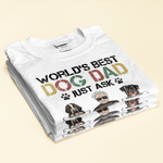 World's Best Dog Dad - Personalized Shirt - Birthday, Father's Day Gift For Dog Lover, Dog Dad, Pawdre