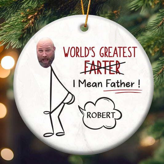 World's Greatest Farter 2 - Personalized Ceramic Photo Ornament