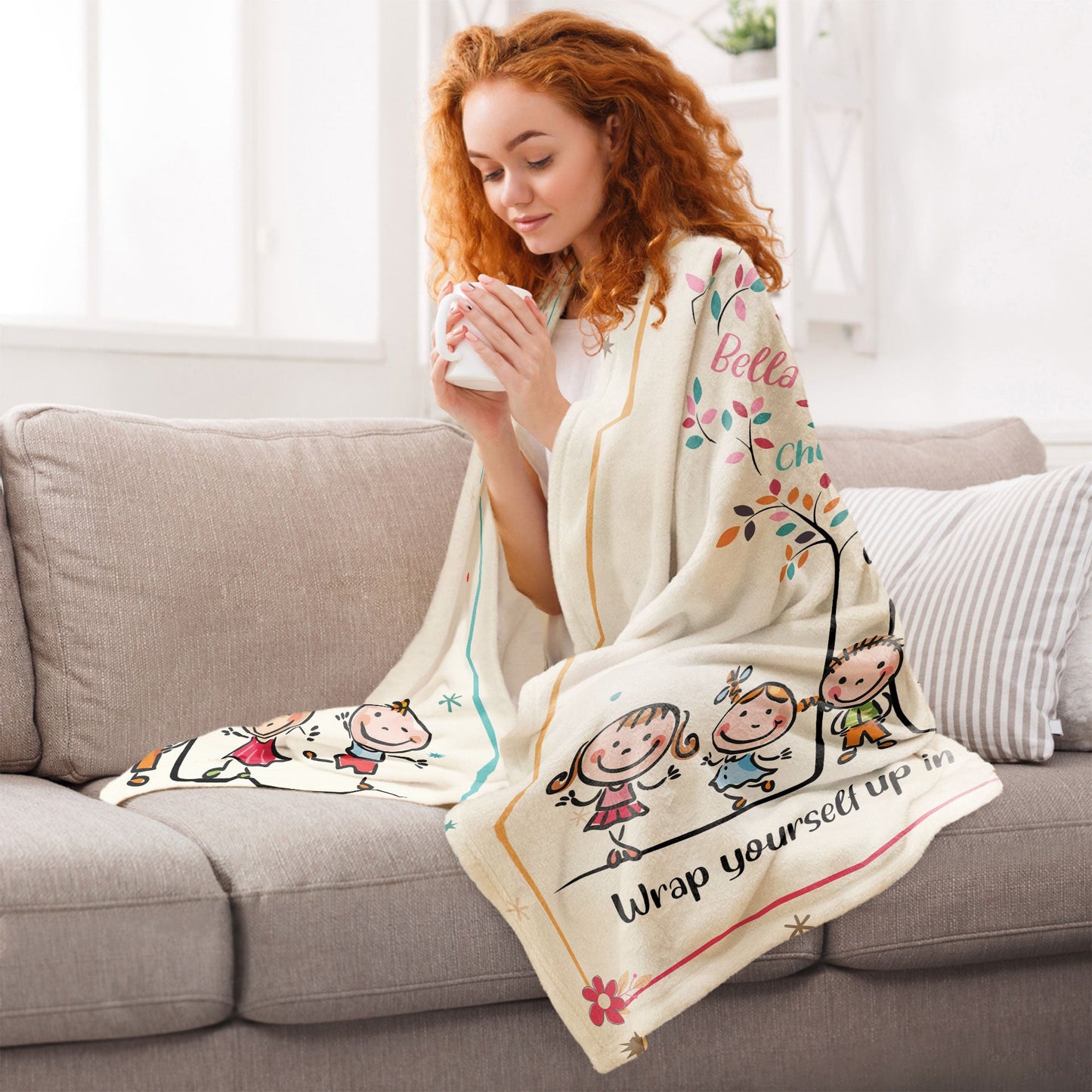 Wrap Yourself Up In Our Love - Personalized Blanket