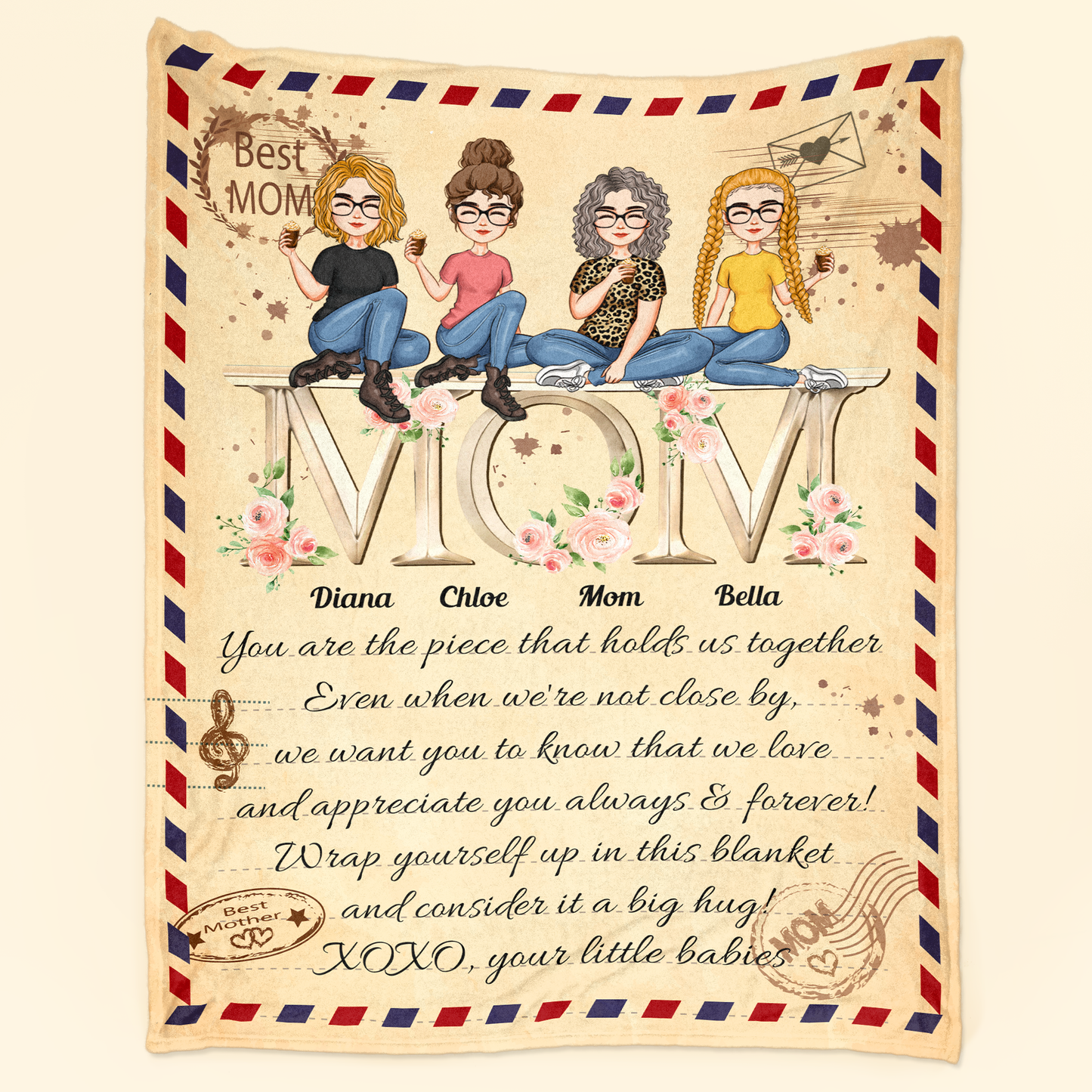 Wrap Yourself Up In This Blanket - Personalized Blanket - Mother's Day, Loving Gift For Mom, Mum, Mother, Mommy