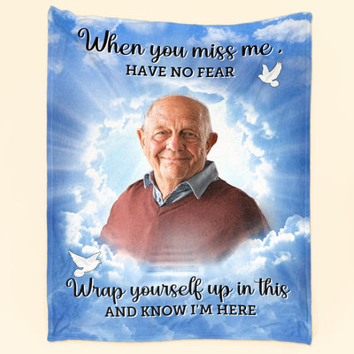 Wrap Yourself Up In This & Know I'm Here - Personalized Memory Photo Blanket