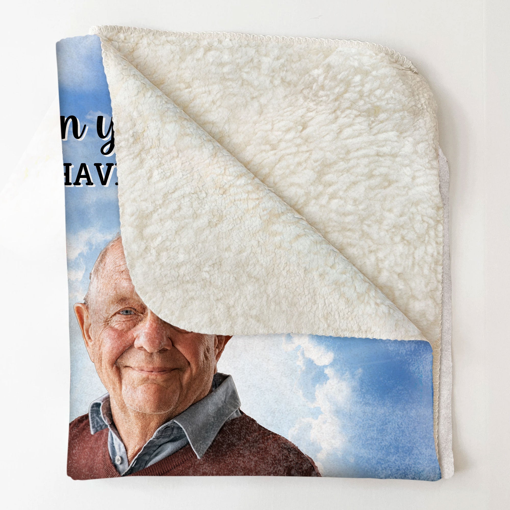 Wrap Yourself Up In This & Know I'm Here - Personalized Memory Photo Blanket