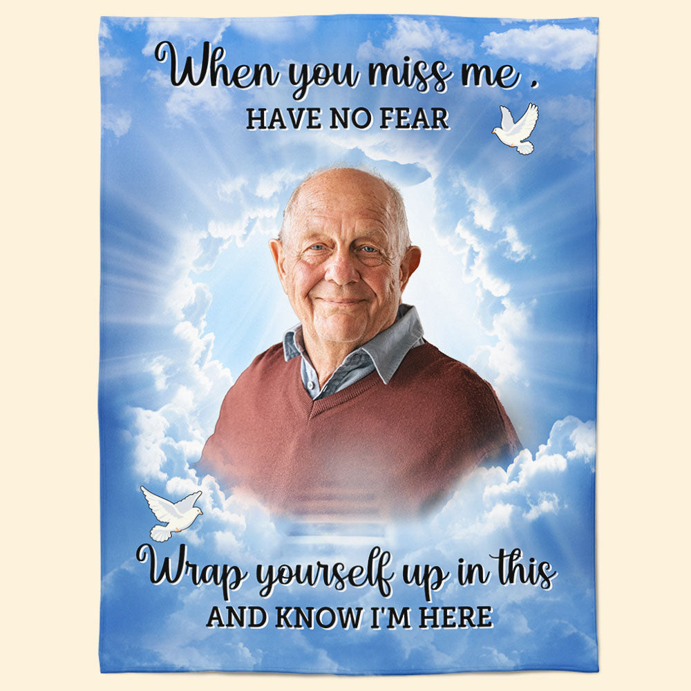 Wrap Yourself Up In This & Know I'm Here - Personalized Memory Photo Blanket