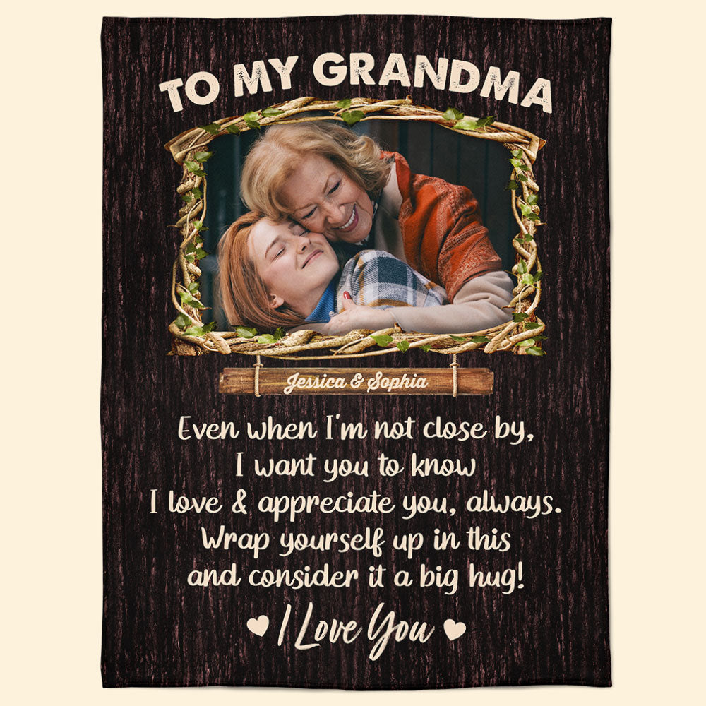 Wrap Yourself Up With This Ver 2 - Personalized Photo Blanket - Birthday, Loving Gift For Grandma, Grandpa, Mom, Dad