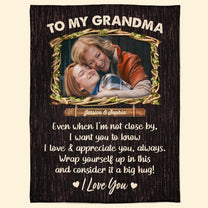 Wrap Yourself Up With This Ver 2 - Personalized Photo Blanket - Birthday, Loving Gift For Grandma, Grandpa, Mom, Dad