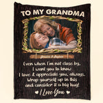 Wrap Yourself Up With This Ver 2 - Personalized Photo Blanket - Birthday, Loving Gift For Grandma, Grandpa, Mom, Dad