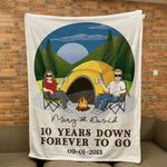 Years Down, Forever To Go - Personalized Blanket