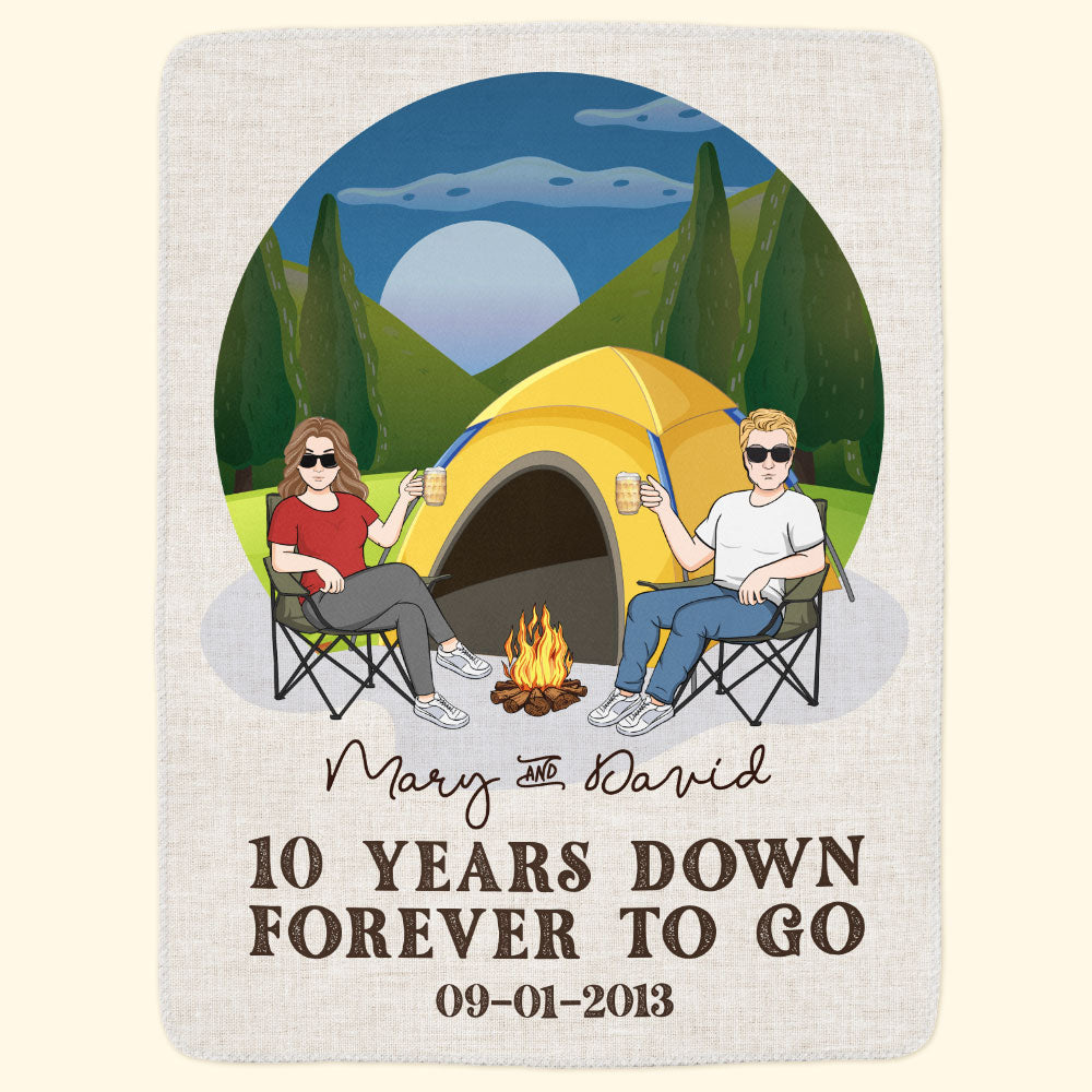 Years Down, Forever To Go - Personalized Blanket