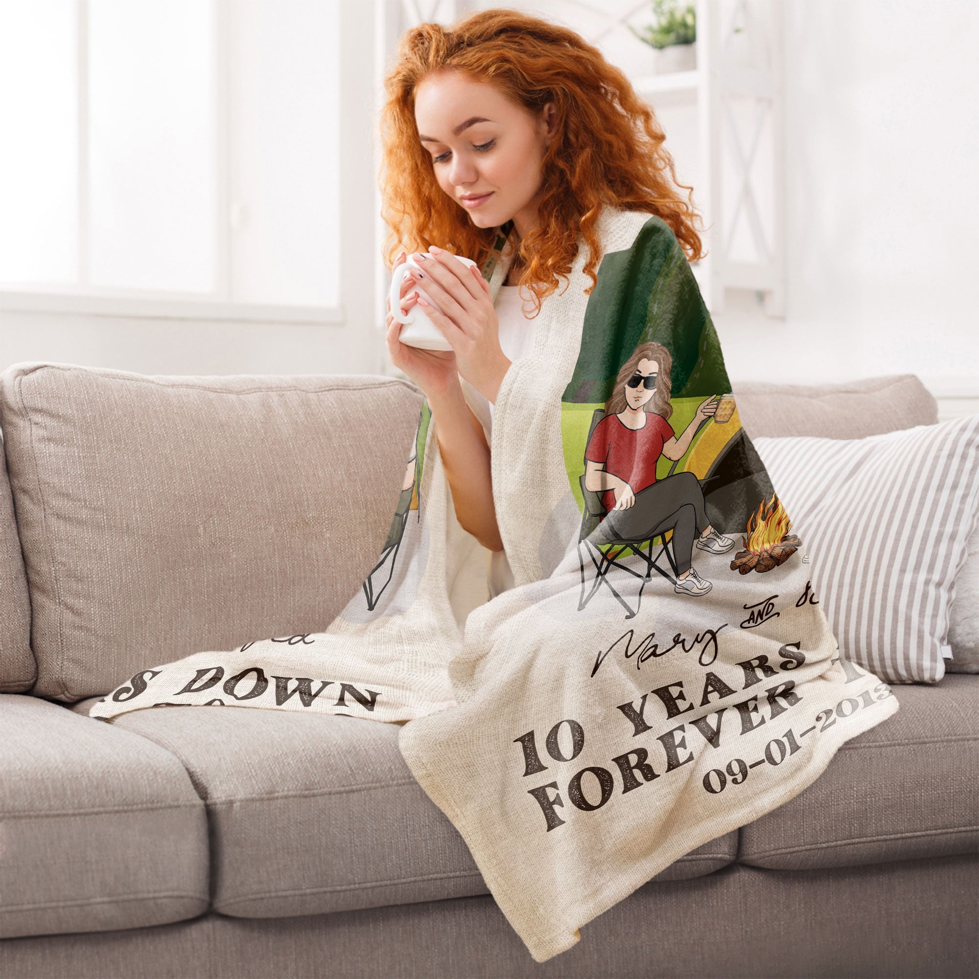 Years Down, Forever To Go - Personalized Blanket