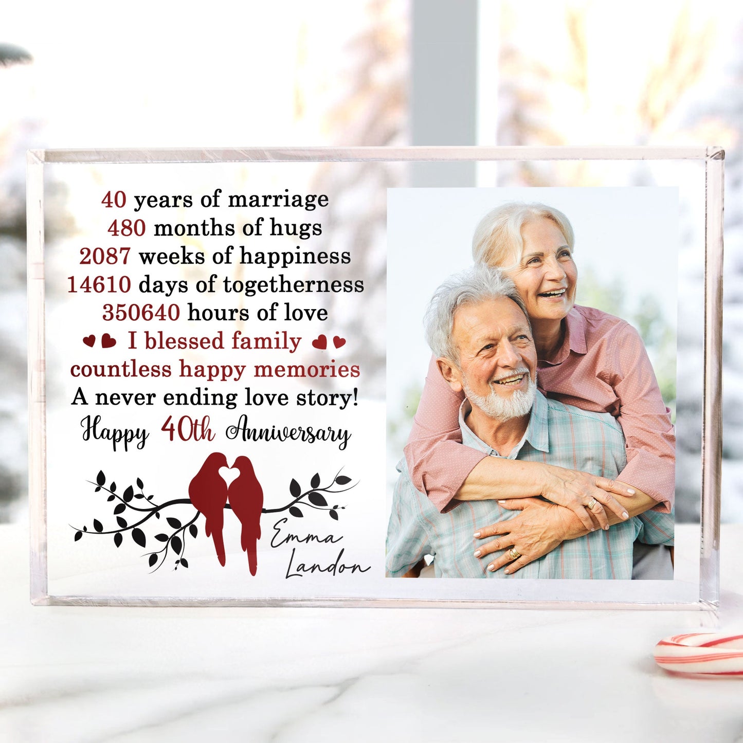 Years of Marriage Gift Wedding Anniversary - Personalized Acrylic Photo Plaque