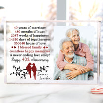 Years of Marriage Gift Wedding Anniversary - Personalized Acrylic Photo Plaque