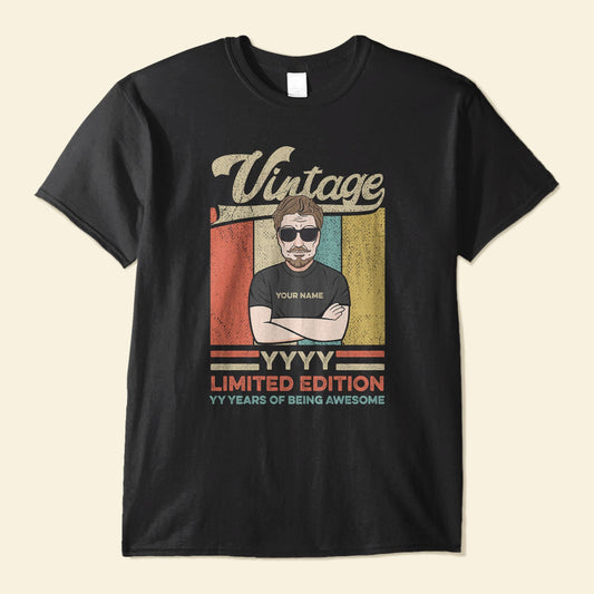 Years Of Being Awesome - Personalized Shirt - Birthday Gift For  Family Member