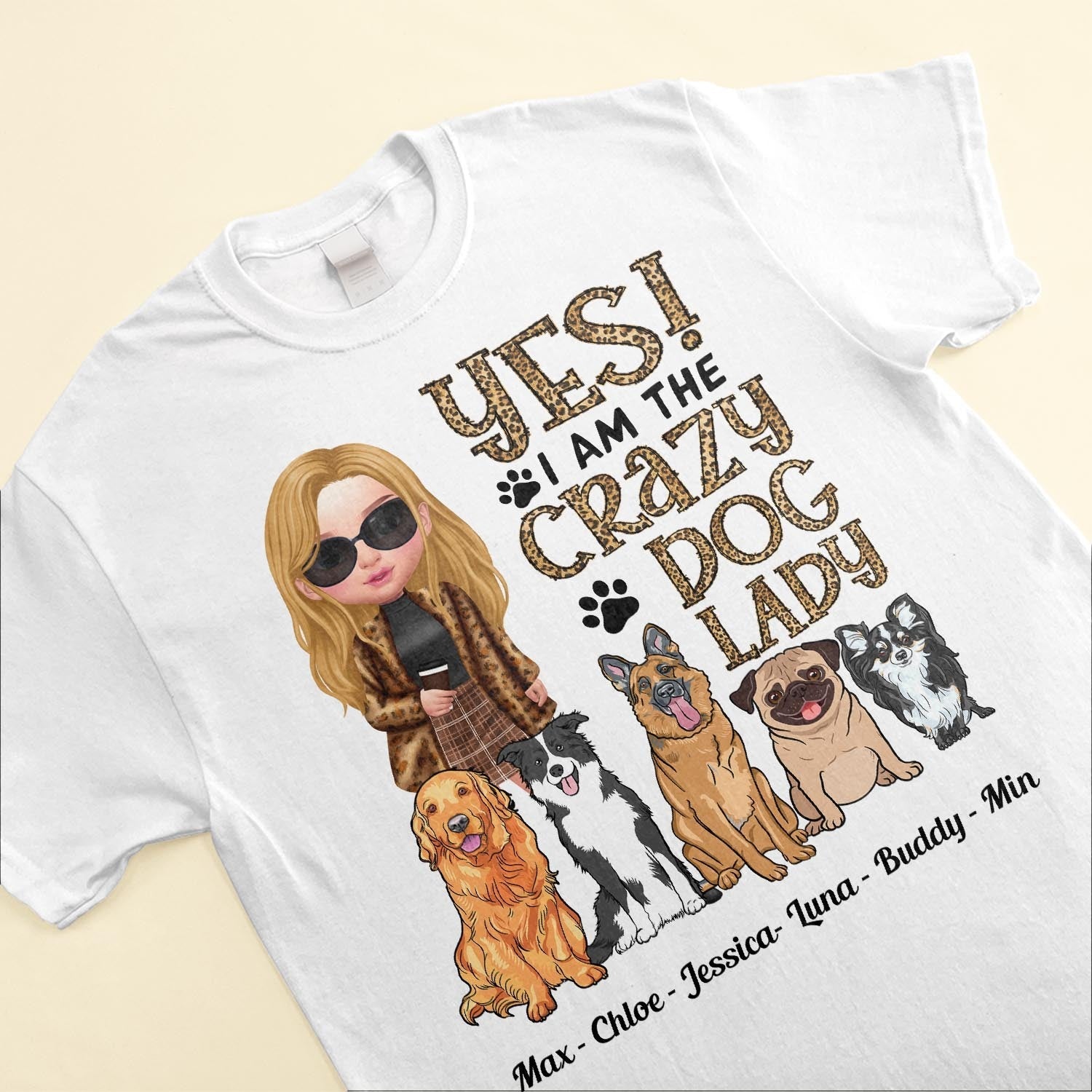 Crazy Dog Lady Funny Dog Long Sleeve T-Shirt : Clothing, Shoes  & Jewelry